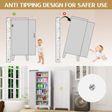 GAIOUS 75.2" Tall Pantry Cabinet, Kitchen Pantry Storage Cabinets with 2 Door and 5 Adjustable Shelves, White Metal Pantry Storage Cabinet, Cupboard for Kitchen, Dining Room, Living Room and Bathroom GAIOUS