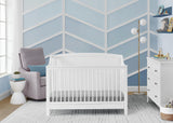 Delta Children Campbell 6-in-1 Convertible Crib - Greenguard Gold Certified, Bianca White Delta Children