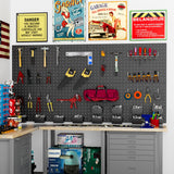 Daanxw 158PCS Metal Pegboard Kit with Hooks for Wall Garage Tools Pegboard Storage System for Garage (Black Box, 4-12X24) Daanxw