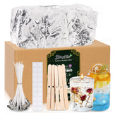 Clear Wax for Candle Making-DIY Aromatherapy Candle Making Gel raw Materials, can add Dried Flowers/Fragrance, smokeless Safe Candle Materials, Birthday Christmas Gift Decoration (Transparently) Blingfun