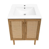 Swiss Madison Classe 24" Bathroom Vanity in Oak Bath Sink Cabinet Sink Included Swiss Madison