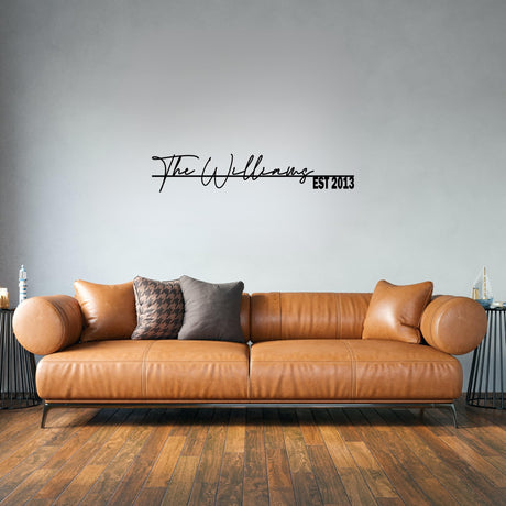 Personalized Family Name Metal Sign, Custom Name Sign, Custom Last Name Plaque, Last Name Sign, Established Last Name Sign, Metal Monogram, Family Bosfori