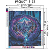 SHICERNHJ 5D Diamond Painting Kits for Adults,Crystal Forest Landscape Diamond Art Kits for Beginner,DIY Full Round Drill Diamond Dot with Gem Art Kits for Adults Home Wall Decor 14x14 Inch SHICERNHJ