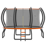YUMPIE 8FT 10FT 12FT 14FT 16FT Trampoline with Pop-up Quick Connector, Trampoline Outdoor with Enclosure and Ladder, ASTM Approval for Kids and Adults YUMPIE