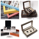 OYOBox Mini Luxury Eyewear Organizer, Wood Display Box for Glasses + Sunglasses, Mahogany OYOBox