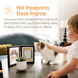 Pearhead Pet Paw Print Photo Frame With Clay Imprint Kit - Pawprint Making Kit and Photo Display for Cats and Dogs, No-Mess Pawprint Memorial, Gift For Pet Owner, Espresso Pearhead