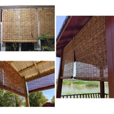 DISPRA Bamboo Roll-Up Outdoor Blind – Natural Sun Shade for Balconies, Patios, and Windows DISPRA