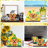 Vercraft 61 Pcs Interchangeable Christmas Table Decor Dog Seasonal Wooden Table Sign Winter Interchangeable Centerpiece Set Farmhouse Tiered Tray Christmas Home Kitchen Decor for Pet Lover Gift Vercraft