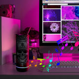 sweet grain Sublimation Speaker Tumblers 20 oz(4Pack) - Music Speaker Tumblers with Lids and Straws, Skinny Straight Sublimation Tumblers with Speaker & USB Charging Cables for DIY Gift - Black sweet grain