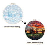 Maydear 4 Pack Embroidery Starter Kit with Pattern, Stamped Cross Stitch Kits for Beginners Adults with Embroidery Hoop and Instructions, Hand Embroidery Kit (Embroidery kit flower2) Maydear