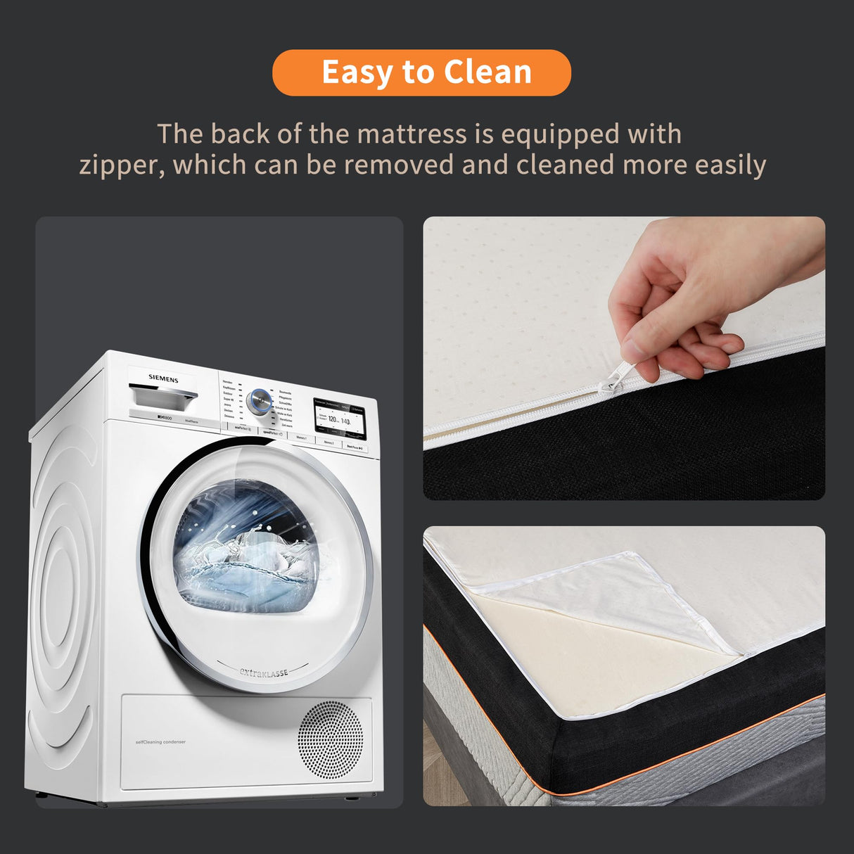 ESHINE Twin XL Mattress 14 Inch, US-Made Cooling Gel Memory Foam, Green Tea Infused for Pressure Relief & Back Pain, CertiPUR-US Certified, Bed in a Box for Space Saving Rooms, Dark Grey ESHINE