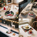 8 PCS Christmas Red Truck Diamond Art Coaster Kits with Holder - Diamond Painting for Adults Beginners - 5D Gem Art Dots Paintings with Cork Pads - Crafts Supplies Clendo