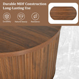 Merax 47.2'' Lift Top Oval Coffee Table with Hidden Storage Compartment, Modern Wooden Center Table with Oval Lift Tabletop for Home Living Room, Brown Merax