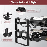 ICOHOT Stackable Wine Rack Countertop, Sturdy Wine Bottle Holder Freestanding for Cabinet, 2 Tier Small Tabletop Wine Holder Stand for Pantry Bar, Wire Wine Bottle Rack Metal Wine Storage Organizers ICOHOT