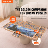 VEVOR 1000 Piece Puzzle Board with 6 Drawers and Cover, 29"x21.6" Rotating Wooden Jigsaw Puzzle Plateau, Portable Puzzle Accessories for Adults, Puzzle Organizer & Puzzle Storage System, Gift for Mom VEVOR