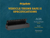 SnapSafe Trunk Safe II – Vehicle Gun Safes for Rifles and Shotguns – Security in Your Car or Truck, Protect Your Firearms, Ammo and Valuables – Black, Measures 7 x 42 x 13 Inches SnapSafe
