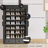 OYREL Tall Shoe Rack Dustproof Cabinet Large Capacity 8 Tier Shoe Organizer,32-40 Pairs of Shoes OYREL