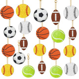 Tudomro 24 Pcs Balls DIY Diamond Art Painting Keychain Kits 5d Soccer Ball Football Drill Art Key Chain Set for Sports Tudomro
