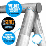 Fun Forever Plus with 6' Water Slide & Ground Tarp - 8 User / 6 Station Metal Backyard Play Swing Set. 192" L x 104" Deep x 74" H, by XDP Recreation XDP RECREATION