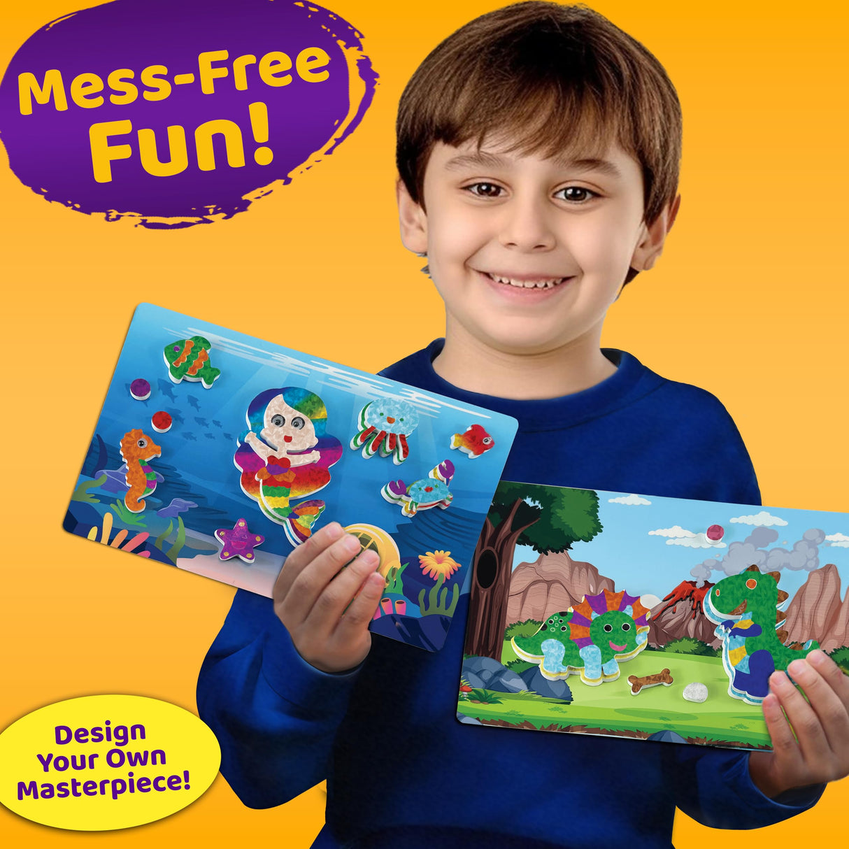 Foil Creative Art Kit for Kids, Fun Craft Set with Triple-Layer 3D Stickers & Foil Sheets – Creative Arts & Crafts for Birthday Party, Girls, Boys DIY Activity, Travel Toys, Gifts for Ages 4 5 6 7 8 9 stargo