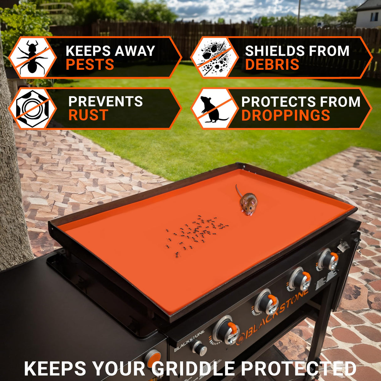 36" Premium Silicone Griddle Mat for Blackstone (36 Inch) - Blackstone Griddle Accessories, Heavy Duty Food-Grade Silicone Grill Cover, Enhanced Protection for Your Griddle All Year Round [2025] OZG