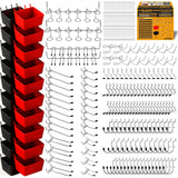 ELEAD 297 Piece Pegboard Hooks Kit, Peg Board Organizer Accessories with Bins for Organizing Various Tools, Fit 1/8 or 1/4 inch Pegboard for Hanging Storage, Garage Kitchen Bathroom Craft Room ELEAD