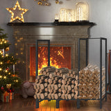 KYATE 4ft Firewood Rack Outdoor with Cover Fireplace Wood Storage Heavy Logs Stand Stacker Holder Strong Lumber Racks Outside for Courtyard Patio KYATE