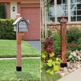 Sekcen 6 Pcs Fence Post Anchor Ground Spike 4x4 Metal Post Stake 24 Inch for Mailbox Deck Railing Black Sekcen