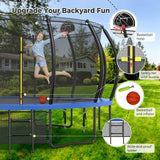 Lyromix Large Outdoor Trampoline with Basketball Hoop, 15FT Trampoline with Lights for Kids and Adults, Recreational Trampolin with Sprinkler and Stakes Lyromix