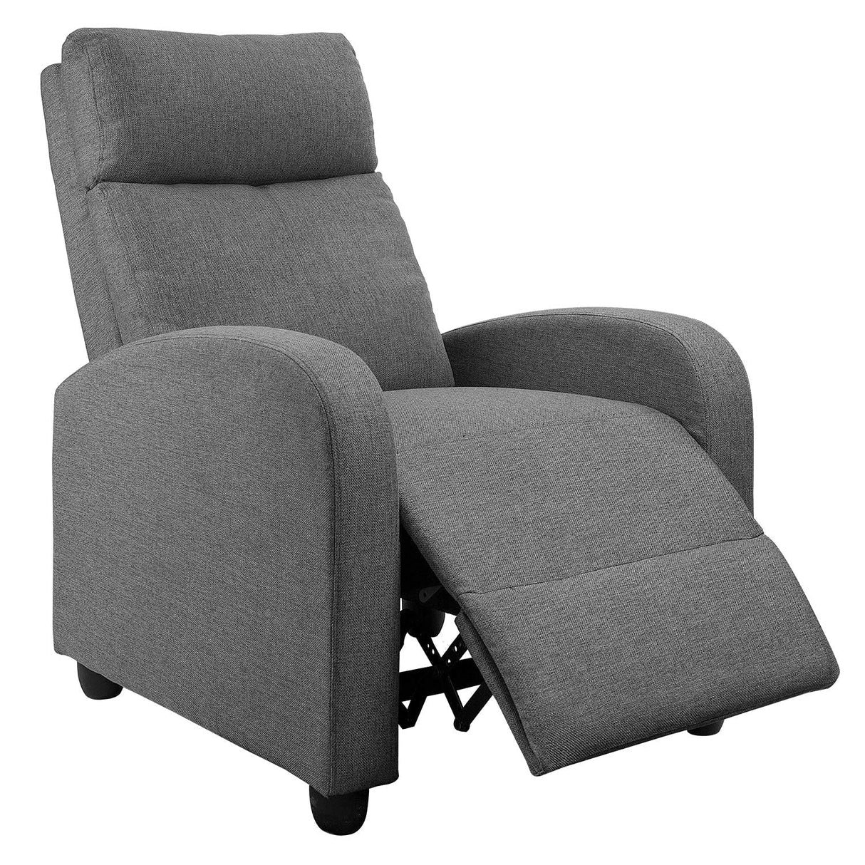 JUMMICO Recliner Chair Adjustable Home Theater Single Recliner Sofa Furniture with Thick Seat Cushion and Backrest Modern Living Room Recliners (Fabric, Aurora Grey) JUMMICO