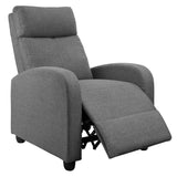 JUMMICO Recliner Chair Adjustable Home Theater Single Recliner Sofa Furniture with Thick Seat Cushion and Backrest Modern Living Room Recliners (Fabric, Aurora Grey) JUMMICO