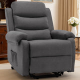 Korser Power Lift Recliner Chair for Elderly, Electric Lift Chair for Adults, Small Recliner with Side Pockets for Living Room Reading Room, Recliner Saves Your Favorite Position, Darkgrey Korser