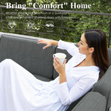 LayinSun 11 Pieces Modern Aluminum Patio Furniture Set with Coffee Table, Outdoor Modular Sectional Conversation Set L-Shaped Sofa for Backyard LayinSun