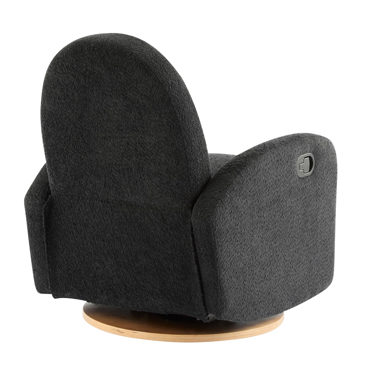 Christopher Knight Home Sidney Fabric Upholstered 360° Swivel Chair, Boucle Push-Back Recliner, Solid Wood Glider Recliner with Rotation, Living Room Lounge Sofa, Adjustable Comfy Reading Chair,Black Christopher Knight Home