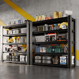 WOZBUD 47.8" W Heavy Duty Garage Shelving 3000LBS Storage Shelves, Adjustable 5-Tier Storage Rack, Metal Shelves for Garage/Warehouse/Basement, 47.8" W x 19.8" D x 72" H, 2 Pack WOZBUD