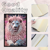 JZHYOAN DIY Diamond Painting Blank Notebook Kits Lion Special Shape Diamond Art Kits Dairy Travel Drawing Message Art Gifts Notepad A5 Hardcover Journal Note Book for Work Note Taking Adult JZHYOAN