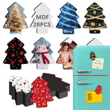 56Pcs Sublimation Magnets Blanks Bulk 28 pcs Sublimation Magnet Blanks Products 28 pcs Soft Magnetic for Kitchen Refrigerator Christmas Sublimation Onament Blanks DIY Craft AiDiYGECO