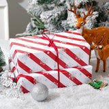 Cuitpan White Christmas Wrapping Paper Bundle for Kids Adults - Reindeer, Stripes, Woodlands, Snowflake, Red Truck Winter Scene Designs - 28 x 40 Inches, 6 Jumbo Sheets, Recycled Cuitpan