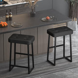 iTsst Bar Stool, Counter Height Bar stools,Modern Kitchen Island Chairs, Synthetic Leather with Stitching, 26 inches high, for Kitchen/Family Restaurant/Dining Room/Farmhouse, Black iTsst