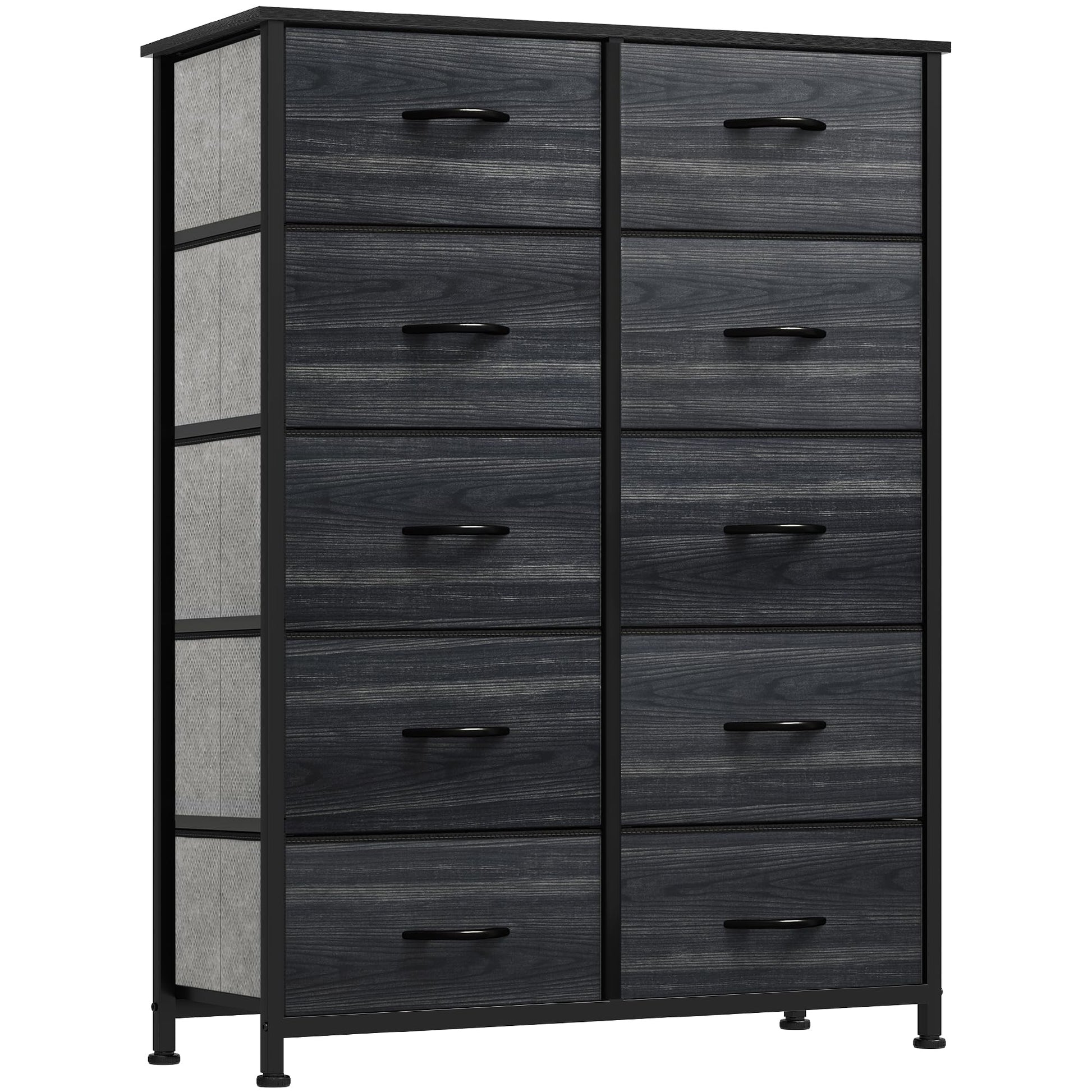 YITAHOME 10 Drawer Dresser - Fabric Storage Tower, Organizer Unit for Living Room, Hallway, Closets - Sturdy Steel Frame, Wooden Top & Easy Pull Fabric Bins - WoodArtSupply