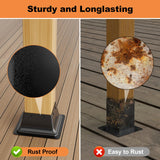 4x4 Post Base 5Pcs, Internal 3.6"x3.6" Heavy Duty Powder-Coated Steel Post Bracket Fit for Standard Wood Post Anchor, Decking Post Base for Deck Porch Handrail Railing Support FMhotu