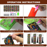 geesfayan 8 Pcs Diamond Art Bookmarks Kits for Adults with Tassel, 5D DIY Book Marks Dimond Art Paintings Gem Art,Diamond Painting Bookmarks for Book Lovers(Mandala) geesfayan