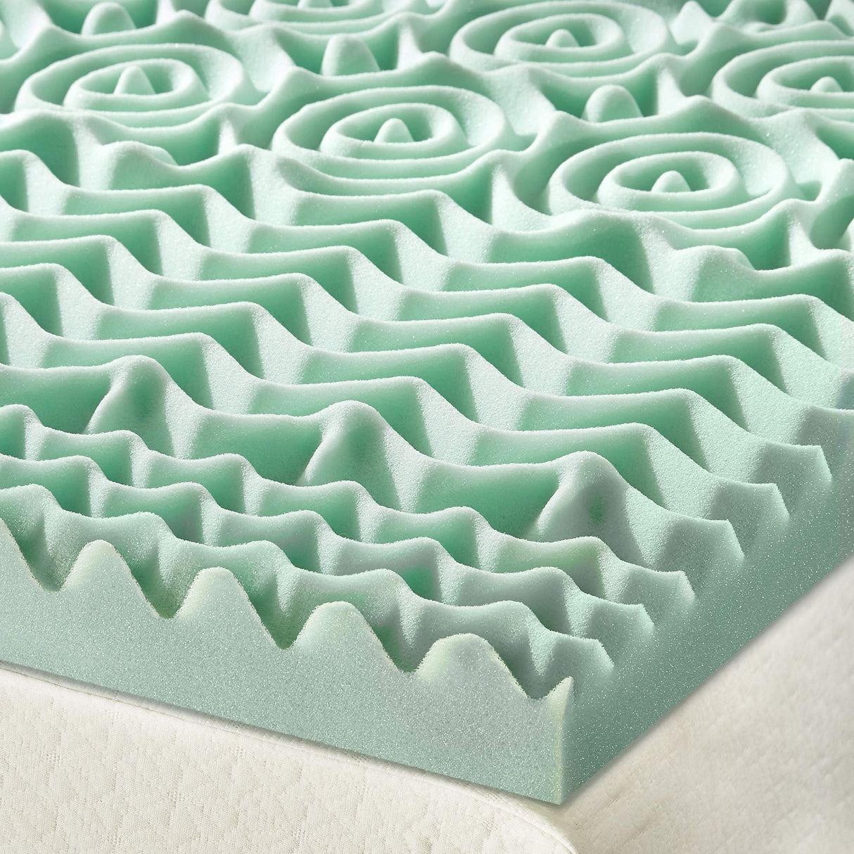 Mellow 1.5 Inch 5-Zone Memory Foam Mattress Topper, Calming Aloe Infusion, Dorm Essentials, Queen Mellow