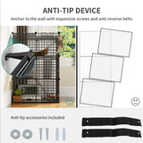 YITAHOME Cat Cage Indoor Large with Storage Cube DIY Outdoor Catio Cat Enclosures Metal Cat Playpen with Hammock Platforms for 1-4 Cats 5 Tiers Cat Kennel YITAHOME