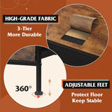 WLIVE Wide Dresser with 6 Drawers, TV Stand for 50 Inches TV, Entertainment Center with Metal Frame, Wooden Top, Fabric Storage Dresser for Bedroom, Hallway, Entryway, Rustic Brown Wood Grain Print WLIVE