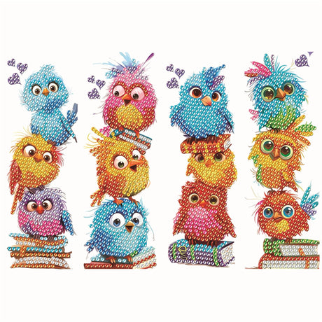 4pcs Bird Diamond Art Bookmarks,Diamond Painting Bookmarks Kits for Adult,DIY Gem Art Small Crafts with Rhinestone Tassel,Paint by Diamonds for Graduation Birthday Reader Gifts. (Bird) NDNXYXGS