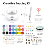 Beadact Electric Bead Spinner, Battery-Powered Clay Bead Spinner with 21000 PCS Glass Seed Beads for Friendship Bracelets Necklace Jewelry Making, Craft Gift for Girls Beadact