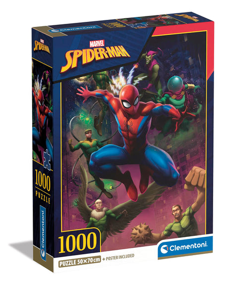 Clementoni - 39768 - Puzzle Marvel Spiderman - Jigsaw Puzzle 1000 Pieces, Jigsaw Puzzle for Adults - Made in Italy Clementoni