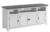 Martin Svensson Home Foundry 65" TV Stand, White Stain with Grey Top Martin Svensson Home