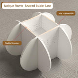 HedoAjim Round LED Coffee Table with Glass Top,Center Table with Storage for Living Room,Small Spaces, Office, and Lounge,32" White and Grey Glass Coffee Table with Smart Music Lamp HedoAjim